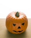 Ceramic pumpkin Jack o' Lantern Halloween Royalty Free Stock Photo