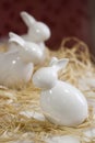 Ceramic rabbits Royalty Free Stock Photo