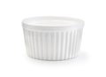 Ceramic ramekin isolated on white Royalty Free Stock Photo