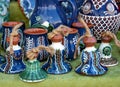 Ceramic traditional colored pottery, Romania