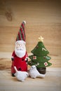 Decoration item ceramic santa claus for Christmas Royalty Free Stock Photo