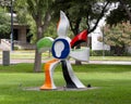 Ceramic sculpture titled Walking Flower by Fernand Leger on the grounds of the Kimbell Art Museum.