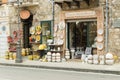 Ceramic shop front of the artist G.Caruso in the city of Santo d Royalty Free Stock Photo