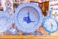 Turkish handmade ceramics, Byzantine plates Royalty Free Stock Photo