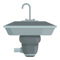 Ceramic sink icon cartoon vector. Wash pipe basin