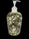 Ceramic soap dispenser grey patch pattern