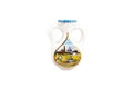 Ceramic souvenir toy with color painting on isolated white background