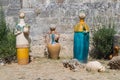 Ceramic statues. Royalty Free Stock Photo