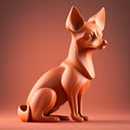 Ceramic statuette of a dog. Royalty Free Stock Photo