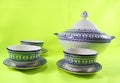 Ceramic tableware, ceramic cooking morocco Ramadan pot isolated