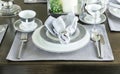 Ceramic tableware on the table Royalty Free Stock Photo