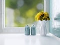 Ceramic tableware on the worktop