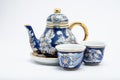 Ceramic tea pot and cup Royalty Free Stock Photo