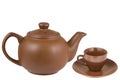 Ceramic teapot,ceramic cup Royalty Free Stock Photo