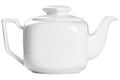 Ceramic teapot isolated on white. Beautiful tableware