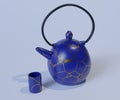 Ceramic Teapot. Kintsugi is the Japanese art of repairing broken pottery Royalty Free Stock Photo