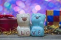 Ceramic teddy bear love decor for valentine