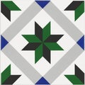 Ceramic tile, abstract geometric pattern Royalty Free Stock Photo