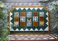 Ceramic tile bench, Casa Don Bosco, Ronda, MÃÂ¡laga, Andalusia Royalty Free Stock Photo