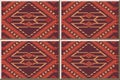 Ceramic tile pattern Check Cross Frame Line Stitch Royalty Free Stock Photo