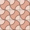 Ceramic tile pattern Curve Cross Geometry Frame Brick Royalty Free Stock Photo