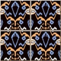 Ceramic tile pattern Sawtooth Edge Aboriginal Cross Frame