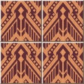 Ceramic tile pattern Stitch Cross Frame Line Royalty Free Stock Photo