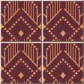 Ceramic tile pattern Stitch Line Check Polygon Geometry Royalty Free Stock Photo