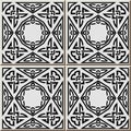 Ceramic tile pattern triangle aboriginal square check cross frame rope chain