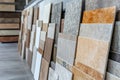 Ceramic Tile Samples on Display in Building Store Royalty Free Stock Photo
