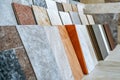 Ceramic Tile Samples on Display in Building Store Royalty Free Stock Photo