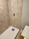 Ceramic tiled shower pre plumbed Royalty Free Stock Photo