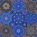 Ceramic tiles with decorative mandalas. Seamless pattern with oriental motifs. Print for fabric, textile, wallpaper Royalty Free Stock Photo