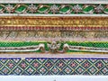 Ceramic tiles , flower vintage ,Thai temple decorative pattern, Bangkok,Thailand Royalty Free Stock Photo