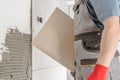 Ceramic Tiles Installer Royalty Free Stock Photo