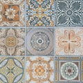 Ceramic tiles patterns Royalty Free Stock Photo