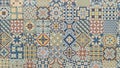 Ceramic tiles style seamless colorful patchwork from Azulejo tile from Portuguese classic Spain decor background