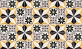 Ceramic Tiles Wall Background for Interior Home. Colorful Vintage Ceramic Cement Tile Texture or Pattern and Wallpaper. A Floor of