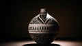 Ceramic vase featuring intricate geometric patterns