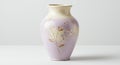 Ceramic vase with a rounded, classical shape, featuring a smooth, gradient design