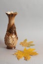 Ceramic vase with a sample