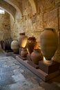 Ceramic vases in the kitchen area of the Inquisitor`s palace, Vi