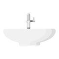 Ceramic wash basin and faucet