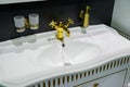 washbasin in the bathroom close up Royalty Free Stock Photo