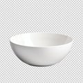 ceramic white bowl isolated on transparent background Royalty Free Stock Photo