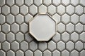 Ceramic White Octagon with Black Tessellation Tile Background Royalty Free Stock Photo