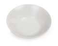 Ceramic white plate isolated on a white background, close-up, top view Royalty Free Stock Photo