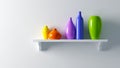 Ceramics vases on the shelf Royalty Free Stock Photo