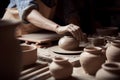 Ceramists owner pottery ceramic. Generate AI