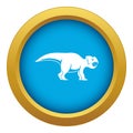 Ceratopsians dinosaur icon blue vector isolated